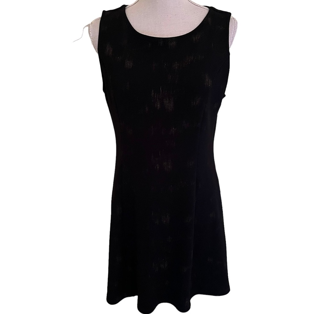 Collective Concepts Black with Metallic Detail Knit Shift Dress LP
